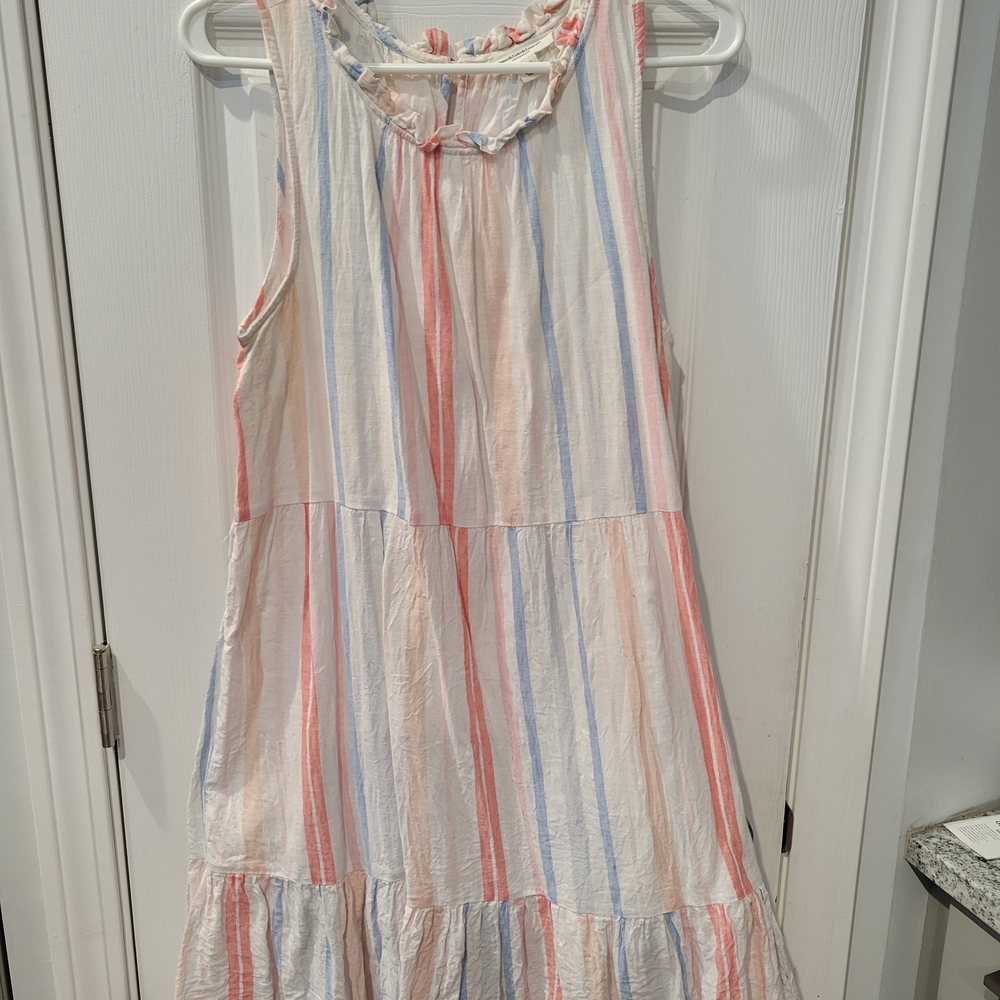 beachlunchlounge Dress with Red and Blue Stripes